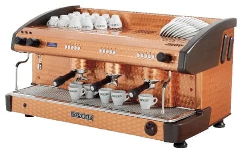 Кофемашина Expobar NEW ELEGANCE DISPLAY CONTROL 3GR COPPER DAMASK WOOD